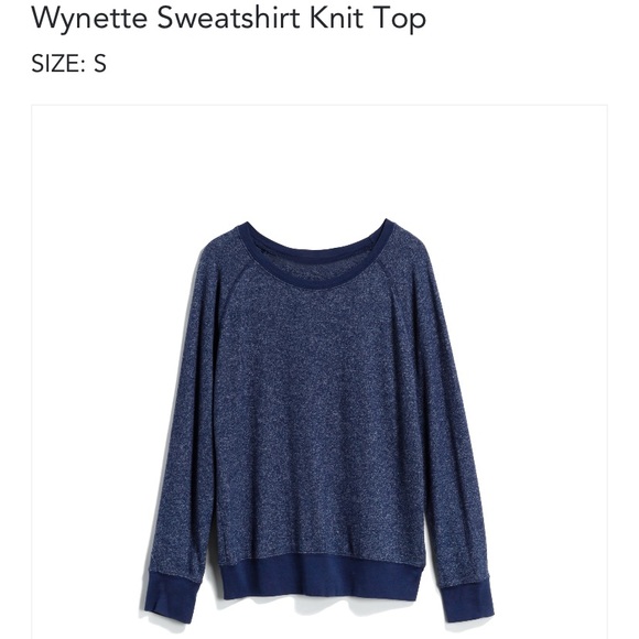 American Able | Wynette Sweatshirt Knit Top | S | Navy - Picture 6 of 6